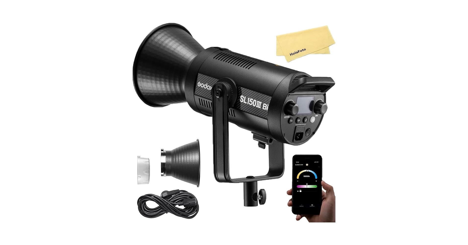 Godox SL150IIIBi 160W Bi-Color AC Power Bluetooth COB LED Video Light (2800K-6500K)