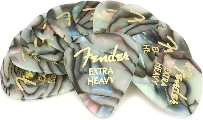 Fender 351 Shape Premium Celluloid Picks 12-Pack - Medium (Abalone)
