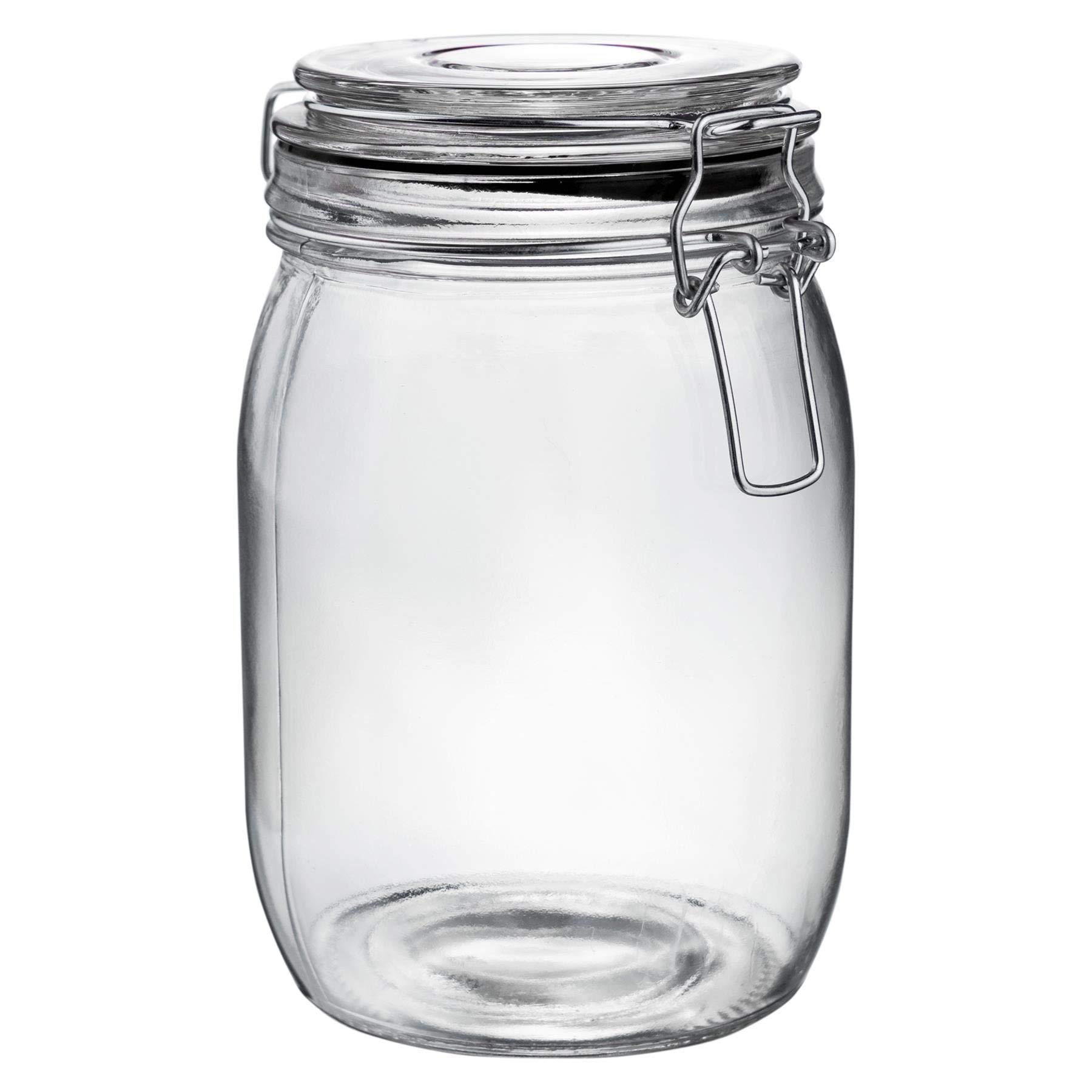 Black Seal 1L Classic Glass Storage Jar - by Argon Tableware