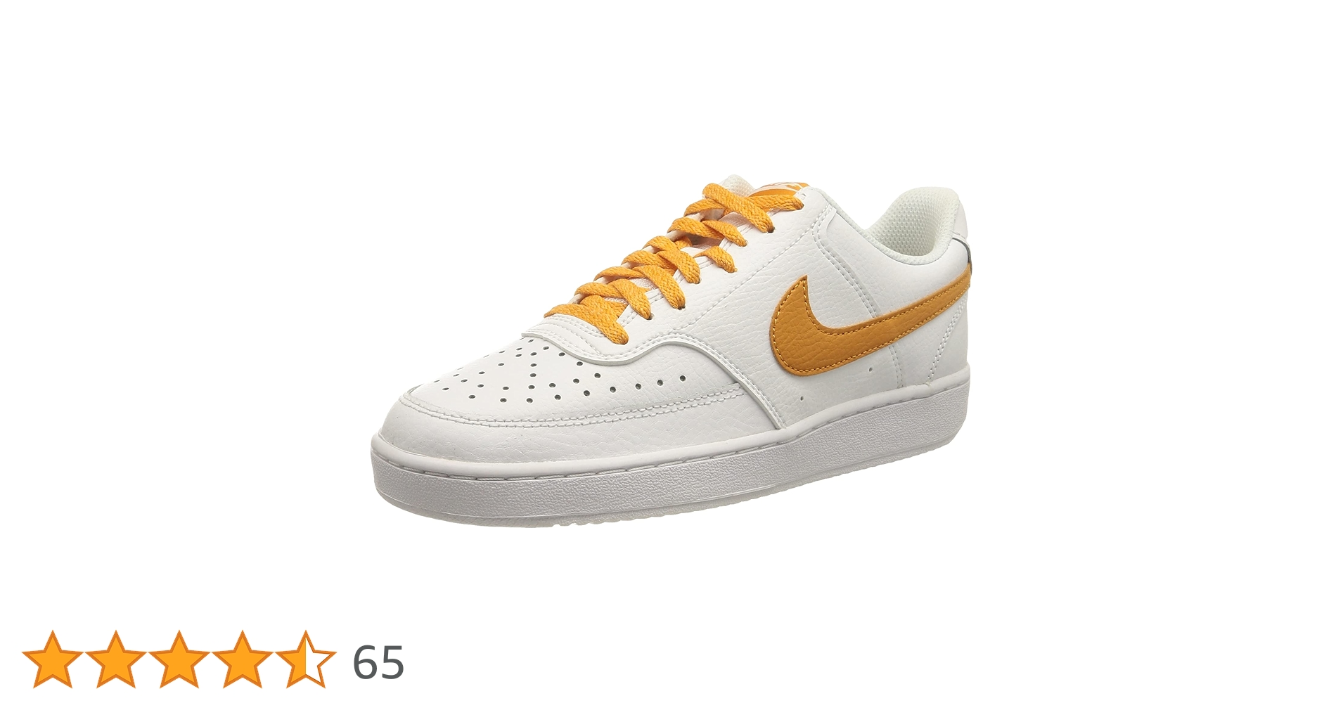 Nike Court Vision Low Next Nature Womens Casual Shoes White/Gold US 9