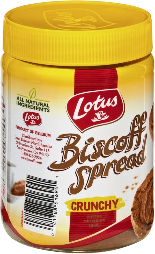 Biscoff Cookie Butter Spread - Peanut Butter Alternative - Crunchy - 13.4 oz