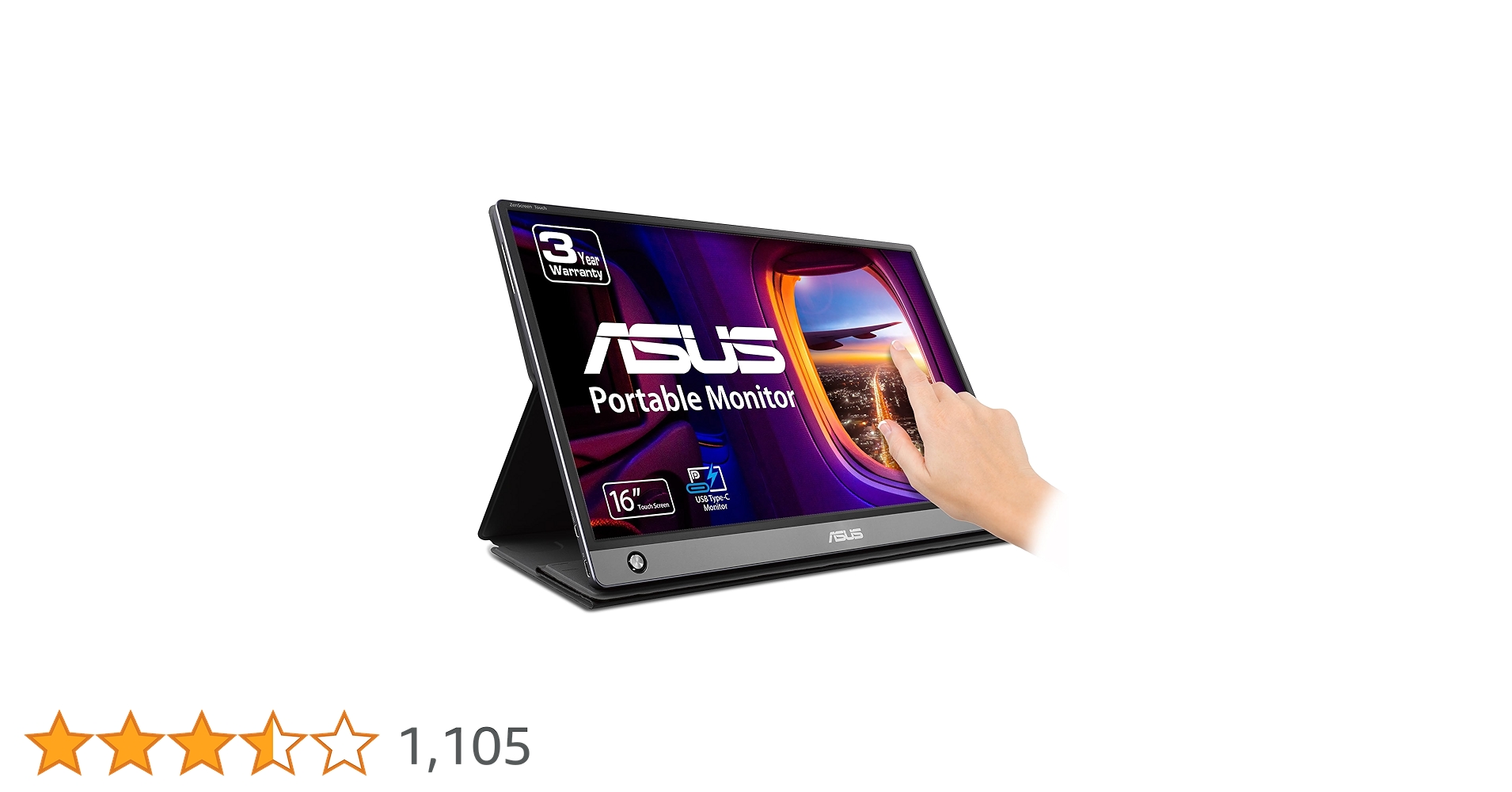 Asus ZenScreen Touch MB16AMT IPS 15.6in Portable Monitor