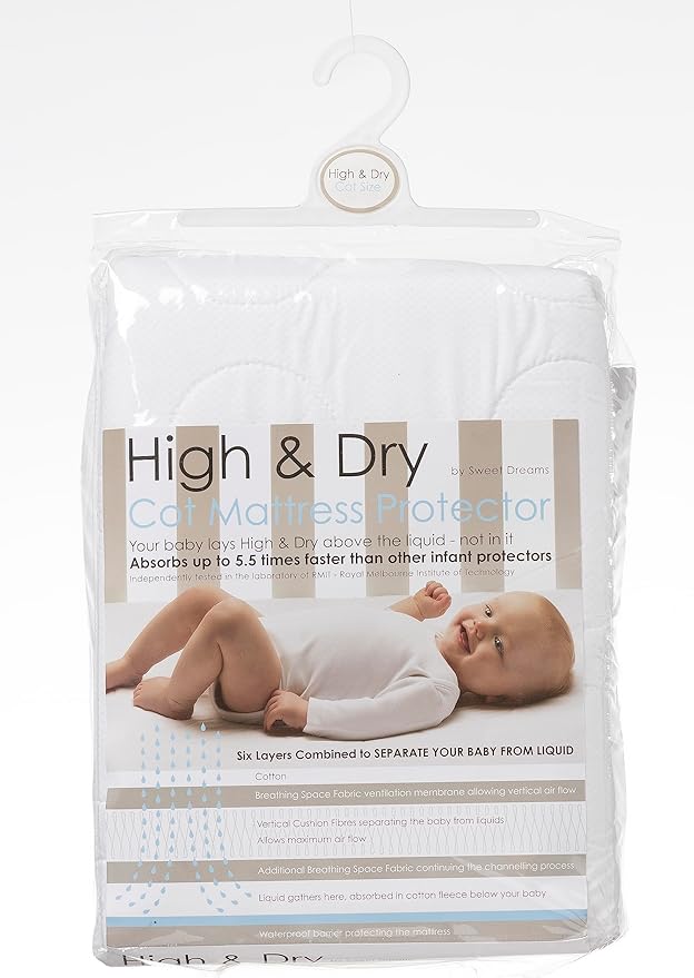 Sweet Dreams Cot Mattress Protector High & Dry