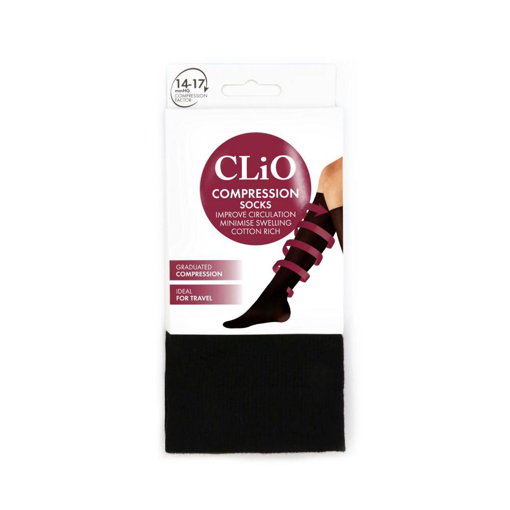 Clio Travel Sockblack 3-8 1 Each