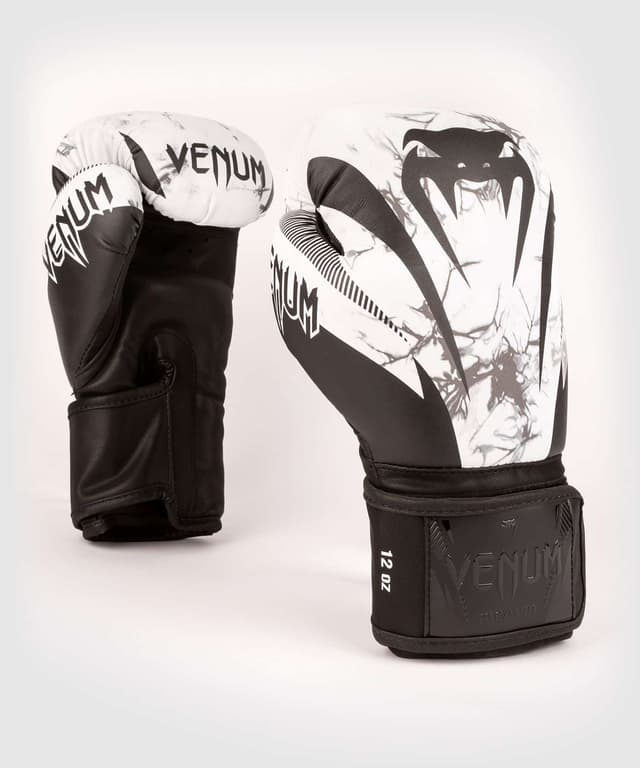 Venum Impact Hook and Loop Boxing Gloves - Marble 16 oz.