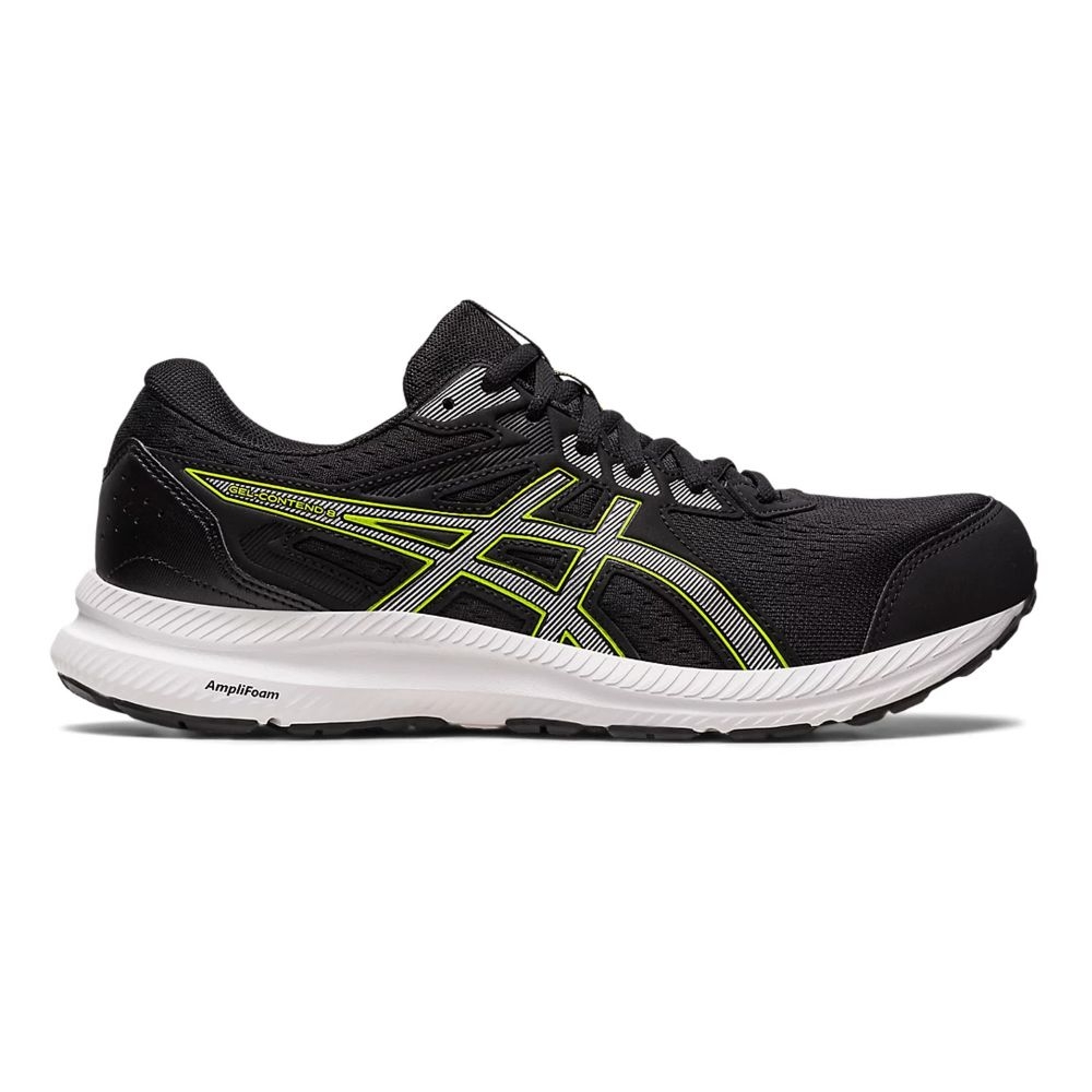 ASICS GEL-Contend 8 D Mens Running Shoe - Black/Pure Silver