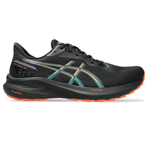 ASICS Men's GT-1000 13 GTX - Running Shoes - Black/Nova Orange 13