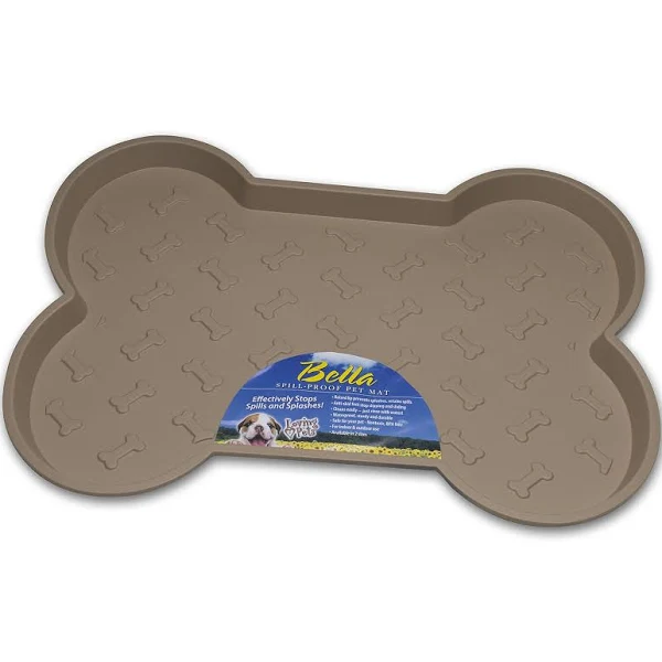 Loving Pets Bella Spill-Proof Dog Mat - Tan - Small