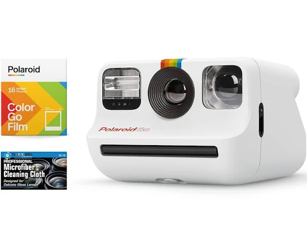 Polaroid Originals Bundle Go Instant Camera with Double Pack of Color Film and Microfiber Cloth