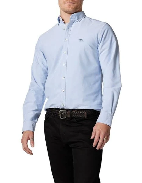 Rodd & Gunn Gunn Oxford Sports Fit Shirt in Cornflower L